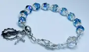 High Quality One Decade Rosary Bracelet - Made with Swarovski© Crystal Beads
