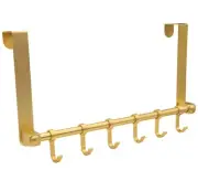 Over The Door Hooks Door Hanger, Moving 6-Hooks Over Door Coat Rack for Hangi...