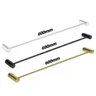 ACA 600mm Single Round Towel Rail Rack Holder Stainless Steel Chrome/Black/Gold