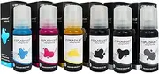 Splashjet 011/012 Compatible Refill Ink for Epson L8180 / L8160 Printer – Compatible Ink Bottle for Epson 011/012 Ink Code (70gm x C/M/Y/BK/PB/GY) Ink Bottle – 502373