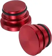 iplusmile 2pcs Red Metal Car Cigarette Lighter Socket Covers Dustproof Plug Accessories for Protection Stylish Interior Enhancement for Vehicles