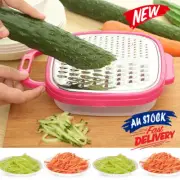 Food With Container Kitchen Carrot Grater Slicer Cheese Vegetable Shredder AU