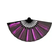 [Generic] Light Up Foldable Fan - LED Hand Fan for Dancing - Hot Weather Cooling Tools, Night Club Dancing Props for Carnival Birthday Party