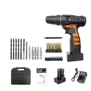 12V/25V Drill Speed Electric Cordless Drill / Driver with Bits Set & Case JT-W