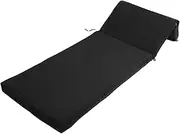 Sorandy Chaise Lounge Cushion, 72 X 21.7 X 3 Inch Outdoor Patio Chair Furniture Replacement Cushion, Fade Resist & Washable for Patio Chaise Chairs (Black)