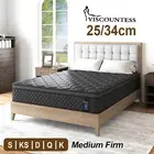 Viscountess Mattress Queen Double King Bed Euro Top Spring Foam Medium Firm