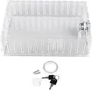 Thermostat Cover, Clear Wall Mounted Thermostat Lock Box with Key, Universal AC Lock Box Cover for Thermostat On Wall