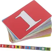 Generic 40 Pcs Gaming Chips Counting Tokens Plastic Counting Counters Numerical Pucks Math Counting Calculation Plaque Scorekeeping Plaque Math Counters Counting Plaque PVC