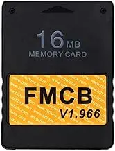 PS2 Fat FMCB Free McBoot Card v1.966, Memory Card for PS2 Fat Console - Plug & Play Video Game Adapter with No Lag (16MB Memory Card for PS2)