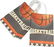 WESIEVYA 10pcs Basketball Goody Bags Versatile Festival present Bags for Treats Snacks and Jewelry Design with Fun Basketball Print for Birthday Party Favors