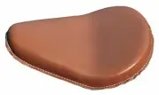 ULTIMA LEATHER SOLO SEAT 9" SMOOTH BROWN HARLEY SOFTAIL RIGID BOBBER