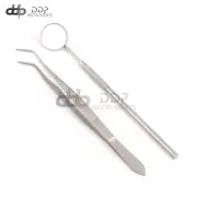 Eyelash Extension Tweezers & Dental Mouth Mirror 3D 6D Lash Extensions DDP Instr