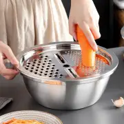 3 In 1 Colander Strainer Set Stainless Steel Rice Washing Multi Functional