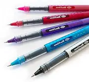 Uni-Ball Eye Designer Rollerball - Pack of 5 - Black, Light Blue, Violet, Wine Red, and Pink - UB-157D
