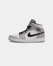 [JORDAN] Jordan Men's Air Jordan 1 Mid 'Light Smoke Grey' Grey/black/white - Size 10 10 Grey Black Whit