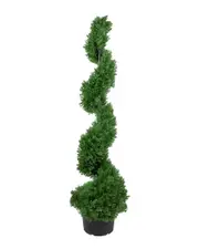 Northlight Real Touch Artificial Cedar Spiral Topiary Tree In Pot, Unlit