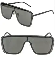 SAINT LAURENT 364 MASK YSL SL364 003 Black Silver Mirror Unisex Shield Sunglass