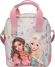 [Depesche] TOPModel Juicy 13327 Shoulder Bag in Cream and Pink with Model Motif, Monkey and Colourful Pattern, Handbag with Adjustable Strap, Colour: Pink, Mittelgroße, Casual