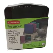 Rubbermaid CD Travel 5 Pack CD Hardbody Case Holds 2 CDs per Case