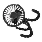 Stroller Fan Quiet Portable Rechargeable Tripod Cooling Fan USB Lightweight For