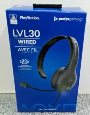 Alec Fil LVL30 Wired Chat Headset W/ Definition Drivers Noise Canceling Mic New