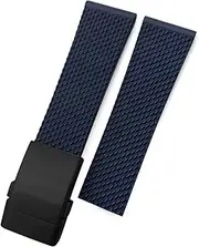 [KAVJU] 22mm 24mm Braided Silicone Rubber Watchband Replacement for Breitling Avenger Superocean Heritage Watch Strap Braceles Free tool