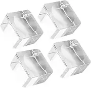 4pcs Crystal Ball Base Crystals Display Stand Sphere Stands Display Pedestal Crystal Ball Stand Rock Stone Sphere Holder Crystal Stands for Display Transparent White Crystal