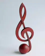 Wooden Stationery Wooden Paperweight Melody Weight Treble Clef Paddock