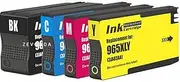 Summit Ink 965XL 4-Ink Value Pack Replacement for HP 965 & 965XL for HP OFFICEJET PRO 9010, 9012, 9016, 9018, 9019, 9020, 9026, 9028 Printers (1BK 1C 1M 1Y)
