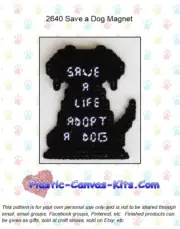 Save a Dog Magnet - Plastic Canvas Pattern or Kit