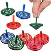 Gogogmee Tops Wood 15pcs The Mini Toys Small Gyro Toys Gyro Toy for Table Mini Gyro Toy Gyroscopes Toy Birthday Party Supplies Wood Gyro Toy Wood Tops Toys Desktop to Rotate Wooden Jacket