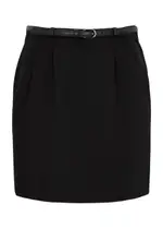Saint Laurent Belted Wool Mini Skirt - Black - 10 10