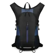 GGP Black And Dark Blue Patchwork Style Lightweight Outdoor Cycling Backpack Durable And Water Resistant Oxford Fabric, Large Capacity Sports Hiking Bag, Unisex Design