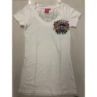 在飛比找蝦皮購物優惠-Juicy Couture 經典圖騰白色水鑽短袖T恤 上衣(