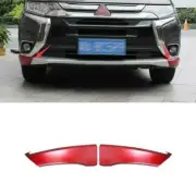 Red Front Bumper Lip Spoiler Aprons Trim 2CPS For Mitsubishi Outlander 2016-2020 (for: Mitsubishi)