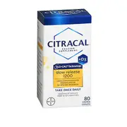 Citracal Calcium Plus D Slow Release 1200, 80 tabs (Pack of 3)