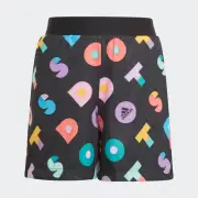 Adidas Aeroready LEGO Dots Girls Reversible Shorts Size Medium Mesh Black $40