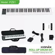 KONIX 61 Key Electric Keyboard Piano Control Key with Pedal for Beginner Gift