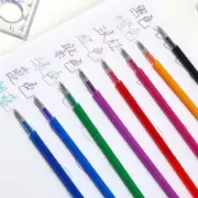 12 Pcs 0.7mm Gel Ink Refills Colorful Erasable Pen Refills for Writing Planner