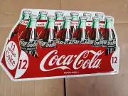 Embossed Tin Coca Cola Sign 12 Pack Cock Carry Case New