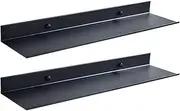 Wall Shelf Home Decor | 2-Piece Aluminum Alloy Display Shelving | Household Organization, Home Decoration for Living Room, Bedroom, Study Room