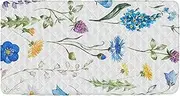 Watercolor Flower Floral Pattern White Portable Toddler Bed Sheet Waterproof Cot Sheet for Toddler Floor Mattress for Small Spaces Baby Sleeping 50'' x 25'' (Sheet,Bed Not Included)
