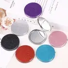 Shiny Round Makeup Mirror Folding Vanity Mirror Handheld Mirror Student Gift