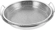 ULTECHNOVO 1 Set of Kitchen Oil Draining Basket Fine Mesh Strainer Basket with Catcher Pan Multi-use Drying Pan with Netting Tray for Vegetable and Food