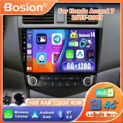 DAB+ HEAD UNIT ANDROID 14 FOR HONDA ACCORD 2003-2007 CAR STEREO GPS QLED HDMI 4G