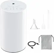 Taefuhnn Waterless Essential Oil Diffuser, Small USB Rechargeable Cordless Aromatherapy Atomizing Diffuser with 3 Mist Modes, 1/2/3H Timer, Mini Portable Scent Air Machine for Home Car Office, White