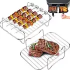 Air Fryer Rack Stainless Steel Double Basket Grill Sticks Accessories For Ninja