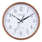 404-50447-INT 12.8 Atomic Walnut Analog Wall Clock