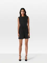 Red Valentino Black Ruffle Trim Dress