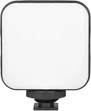 01 Video Light P graphy Fill-in Lamp 6500K Dimmable 5W with Cold Shoe Mount Adapter for DSLR Camera Black One Size